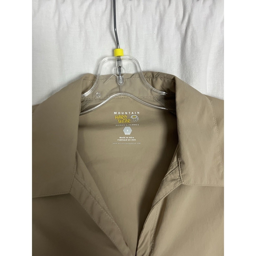 Mountain‎ Hardwear Women's Button Up Shirt Size 8 Tan Water Resistant - Picture 8 of 10